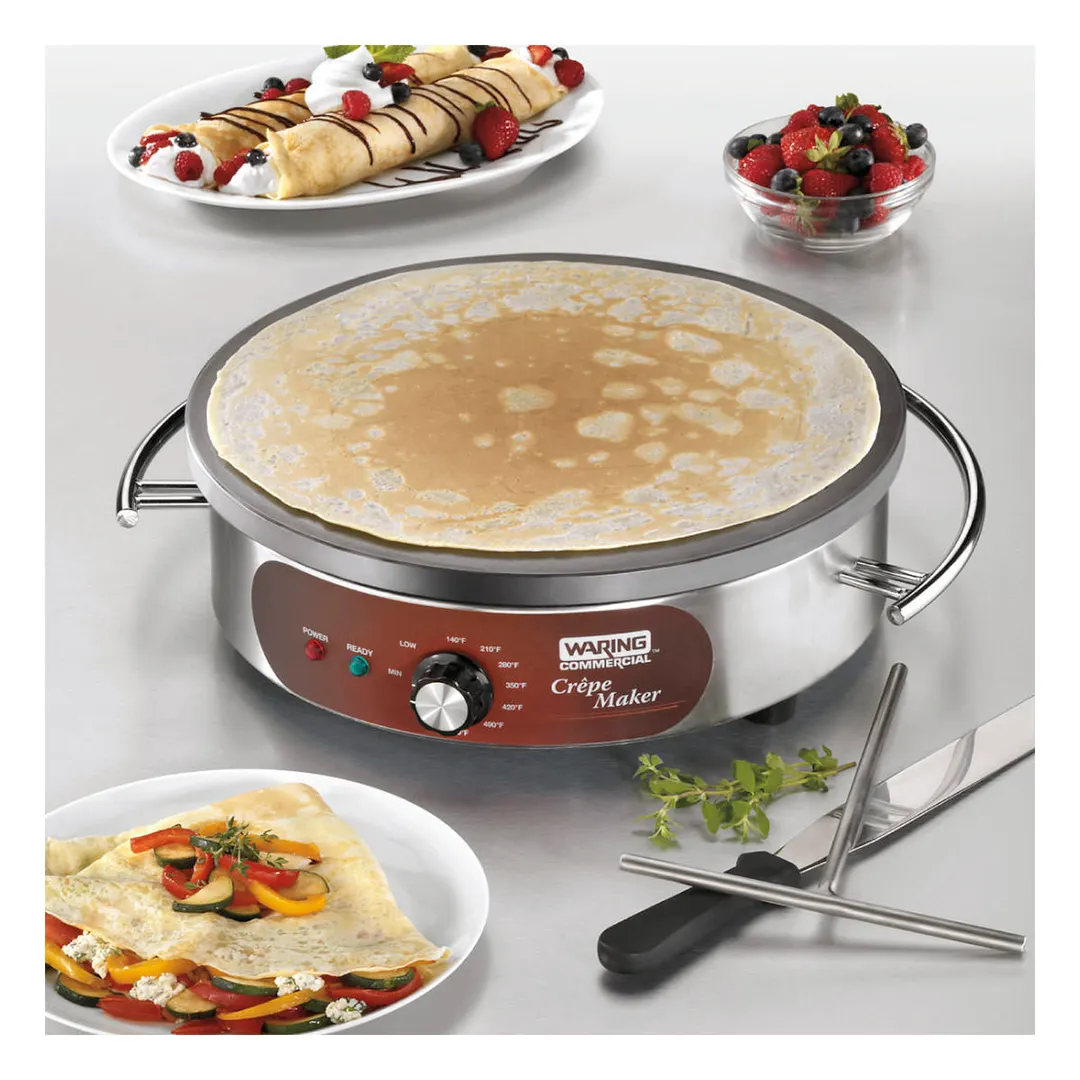 Waring WSC160X Electric Crepe Maker,Cast Iron Cook Surface 