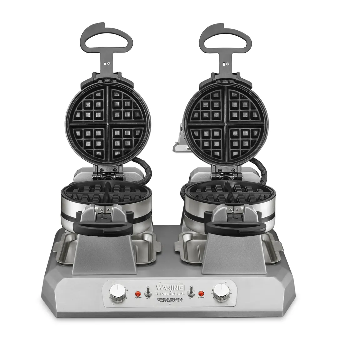 Waring WW300BX Commercial Belgian Waffle Maker, Quad Side-By-Side, 7" Dia.