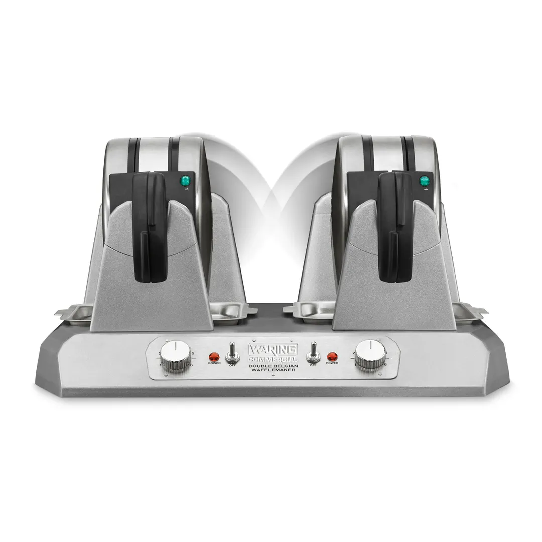 Waring WW300BX Commercial Belgian Waffle Maker, Quad Side-By-Side, 7" Dia.