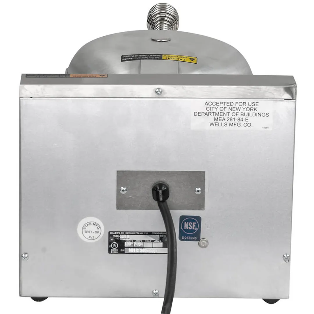 Wells WB-1E Waffle Baker, Single Round Waffle Grid, Cast Aluminum Grids