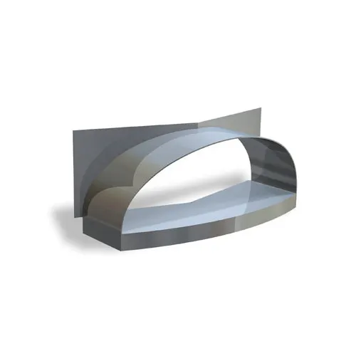 Wood Stone 0-6-DFEA-LR Doorway Facade Extension, Arched Curved Large Radius, 6'