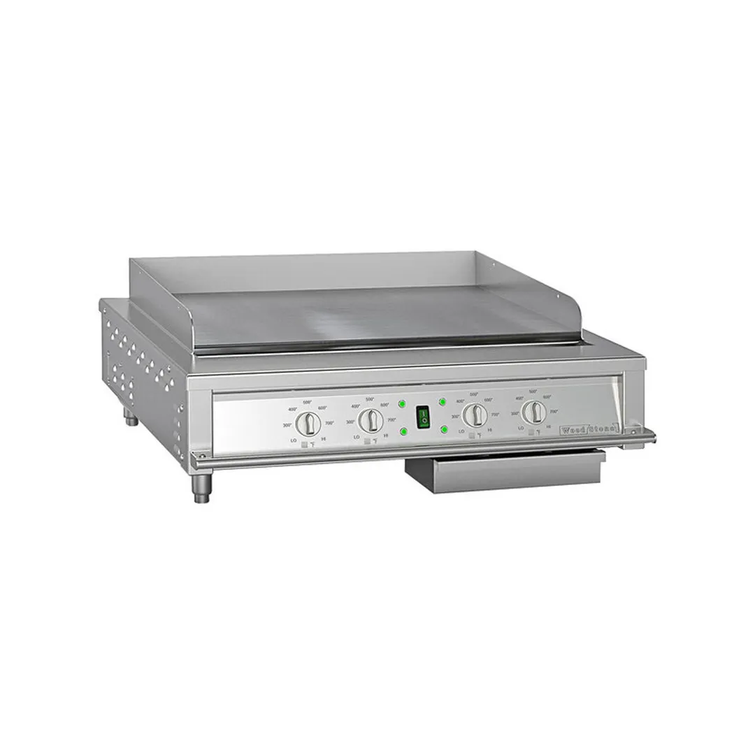 Wood Stone PL-MTL-4035-4CT 39" Countertop Electric Griddle with 34.5" x 24" Surface, 3/4" Steel Plate, Thermostatic Controls