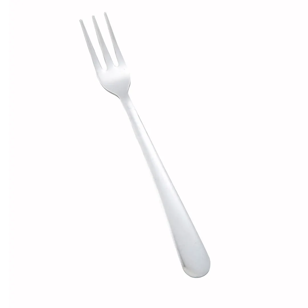 Winco 0002-07 5 1/2" Windsor Flatware Stainless Steel Oyster Fork, Vibro Finish - 1 Dozen