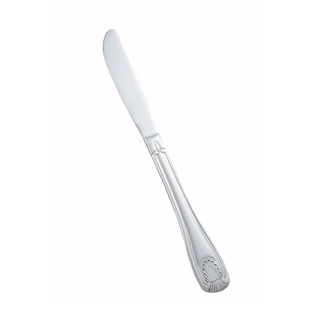 Winco 0006-08 8 3/4" Dinner Knife w/ 18/0 Stainless Grade, Toulouse Pattern - 1 Dozen