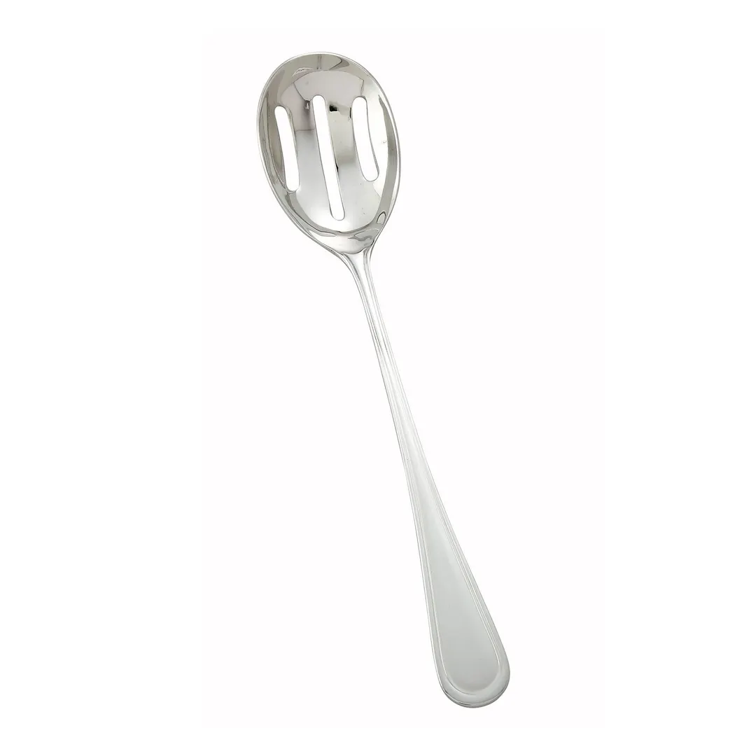Winco 0030-24 Slotted Serving Spoon, 11½" 18/8 Stainless Steel Heavy Non‑Insulated Handle - 1 Dozen