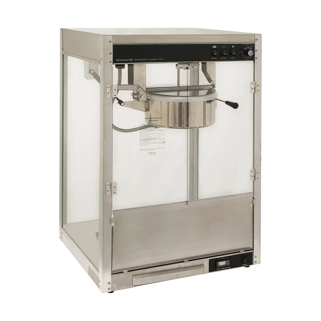 Winco 11147 Countertop Popcorn Machine, 14 oz Kettle Capacity, 297 qt Per Hour