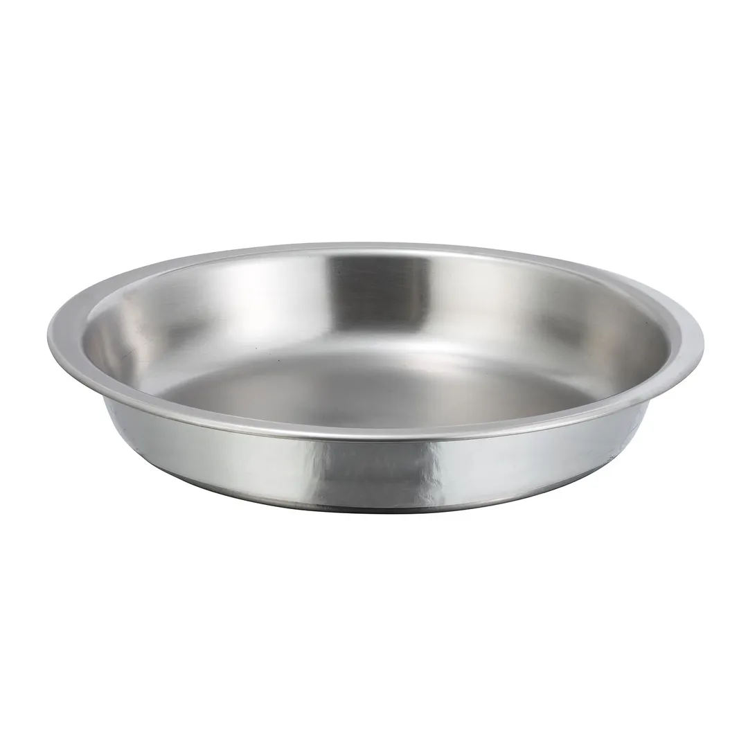 Winco 203-FP Malibu Stainless Steel 4 Qt. Round Food Pan