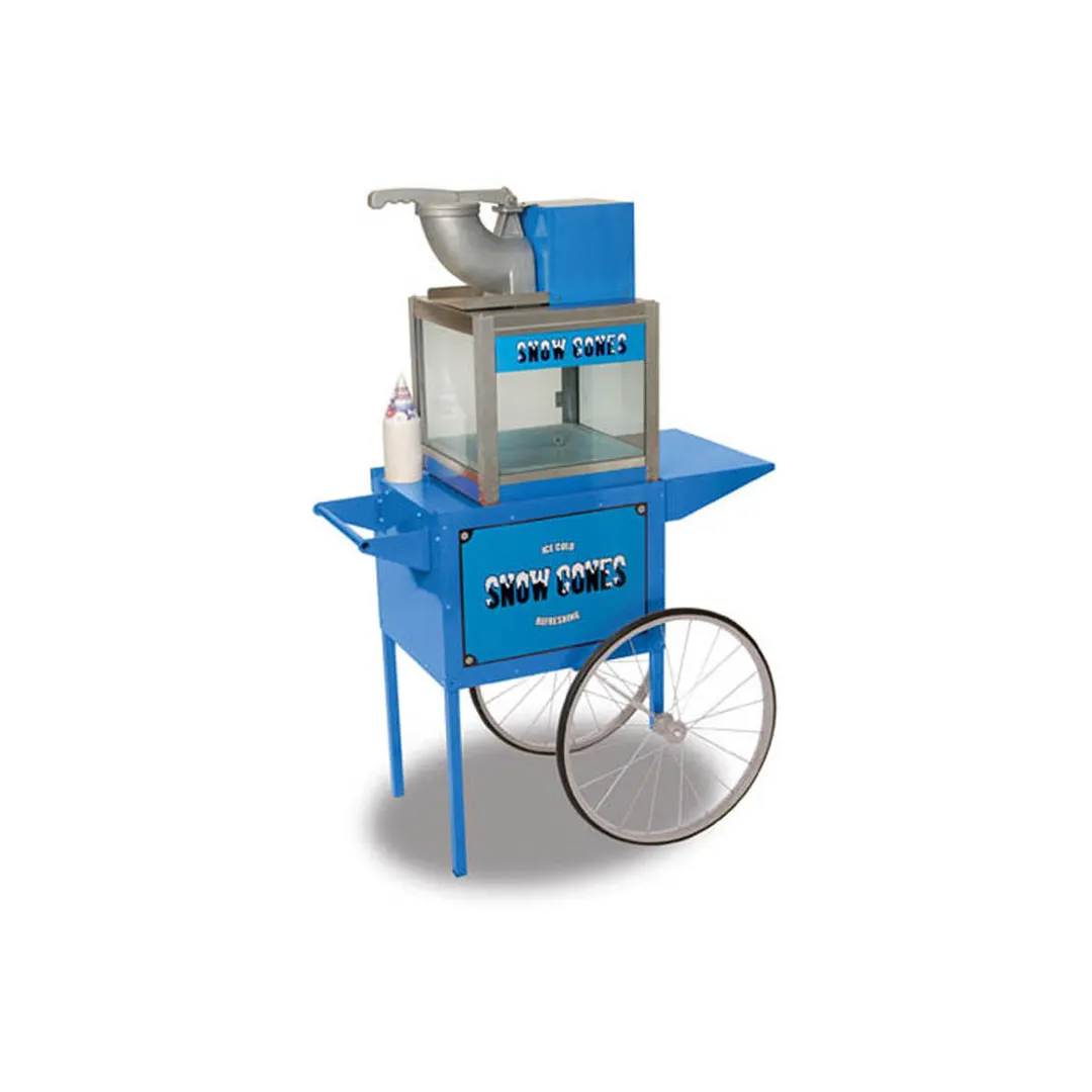 Winco 30070 Cart For Snow Bank Shaved Ice Machine w/ Antique Decor, Large Rear Wheels