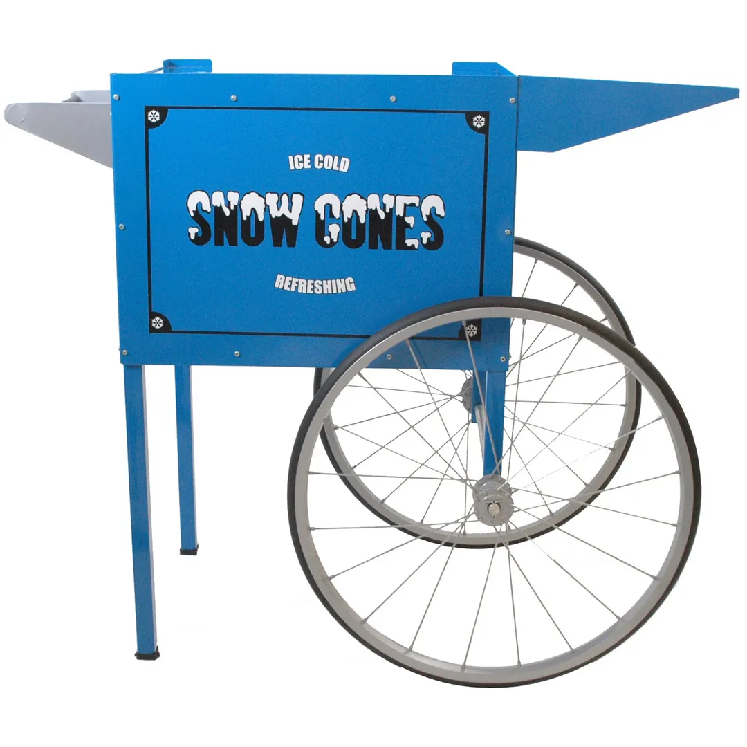 Winco 30070 Cart For Snow Bank Shaved Ice Machine w/ Antique Decor, Large Rear Wheels