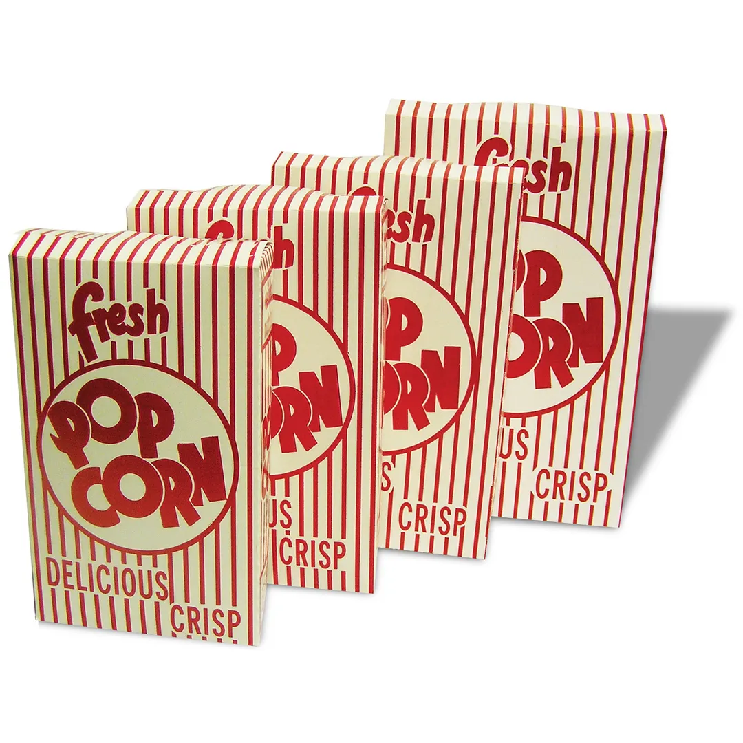 Winco 41574CS Closed Top Popcorn Box, 2.3 oz., 5-3/4" W x 2-1/2" D x 8-1/2" H - 250/Case