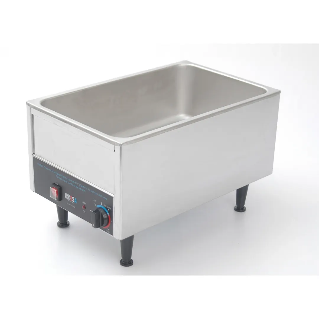 Winco 51096 13" Countertop Electric  Food Pan Warmer w/ 1 Full-Size Pan Well, Extra Long Legs