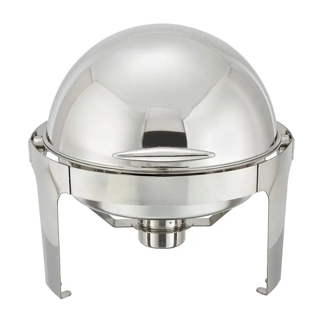 Winco 602 Madison 6 Qt. Stainless Steel Round Chafer