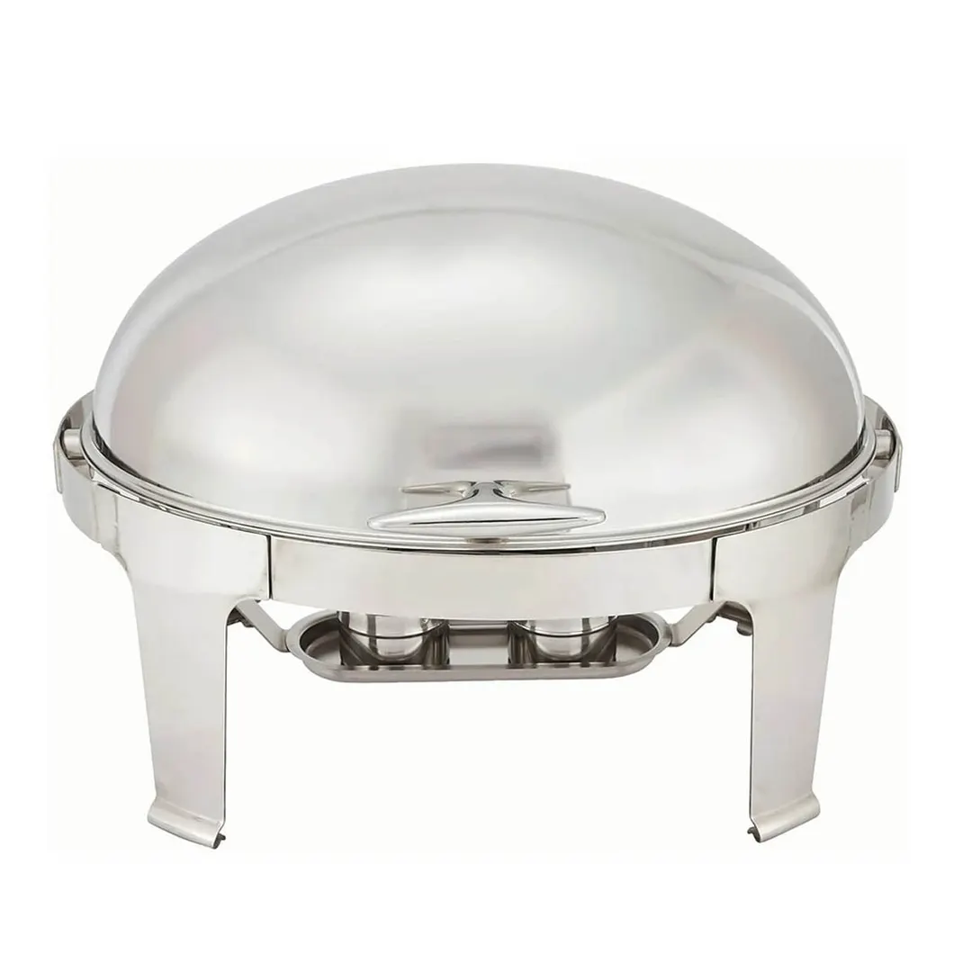 Winco 603 Madison 8 Qt. Stainless Steel Oval Chafer