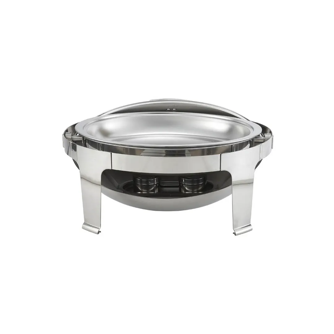 Winco 603 Madison 8 Qt. Stainless Steel Oval Chafer