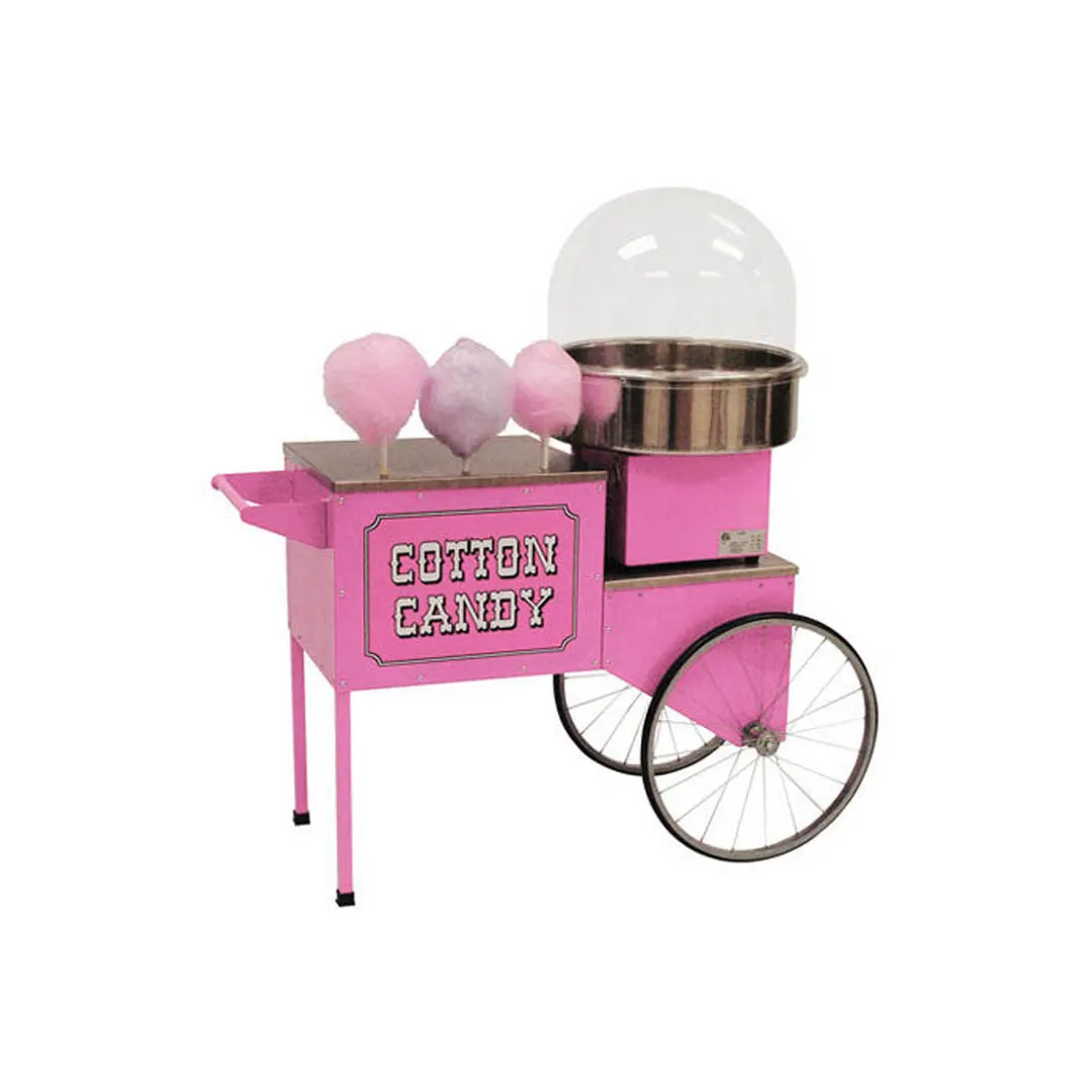 Winco 81011 Cotton Candy Machine & Display w/ 60 Cones/Hour, Dome & Bowl, Spinning Head