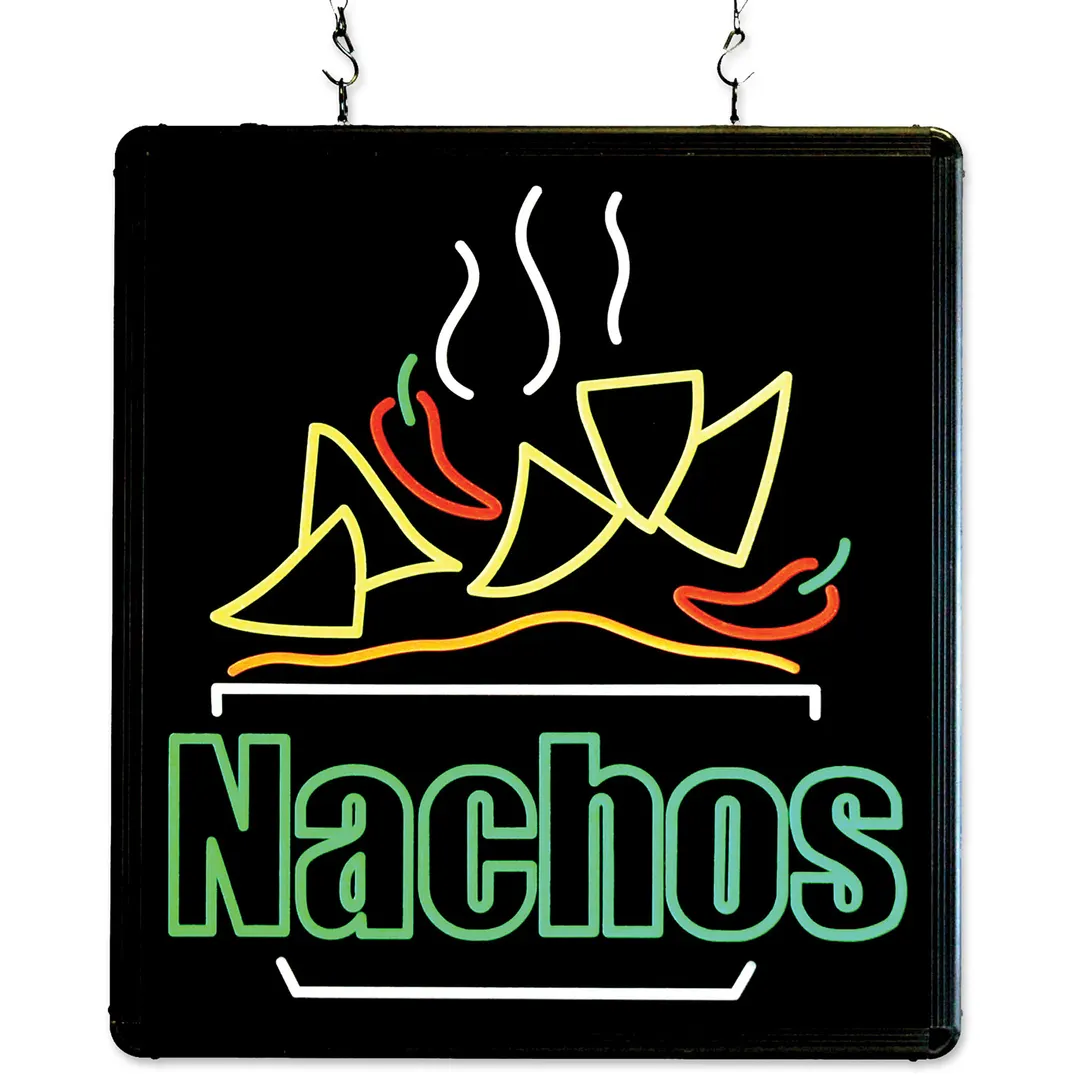 Winco 92004 Benchmark Ultra Bright Nachos Merchandising Sign LED