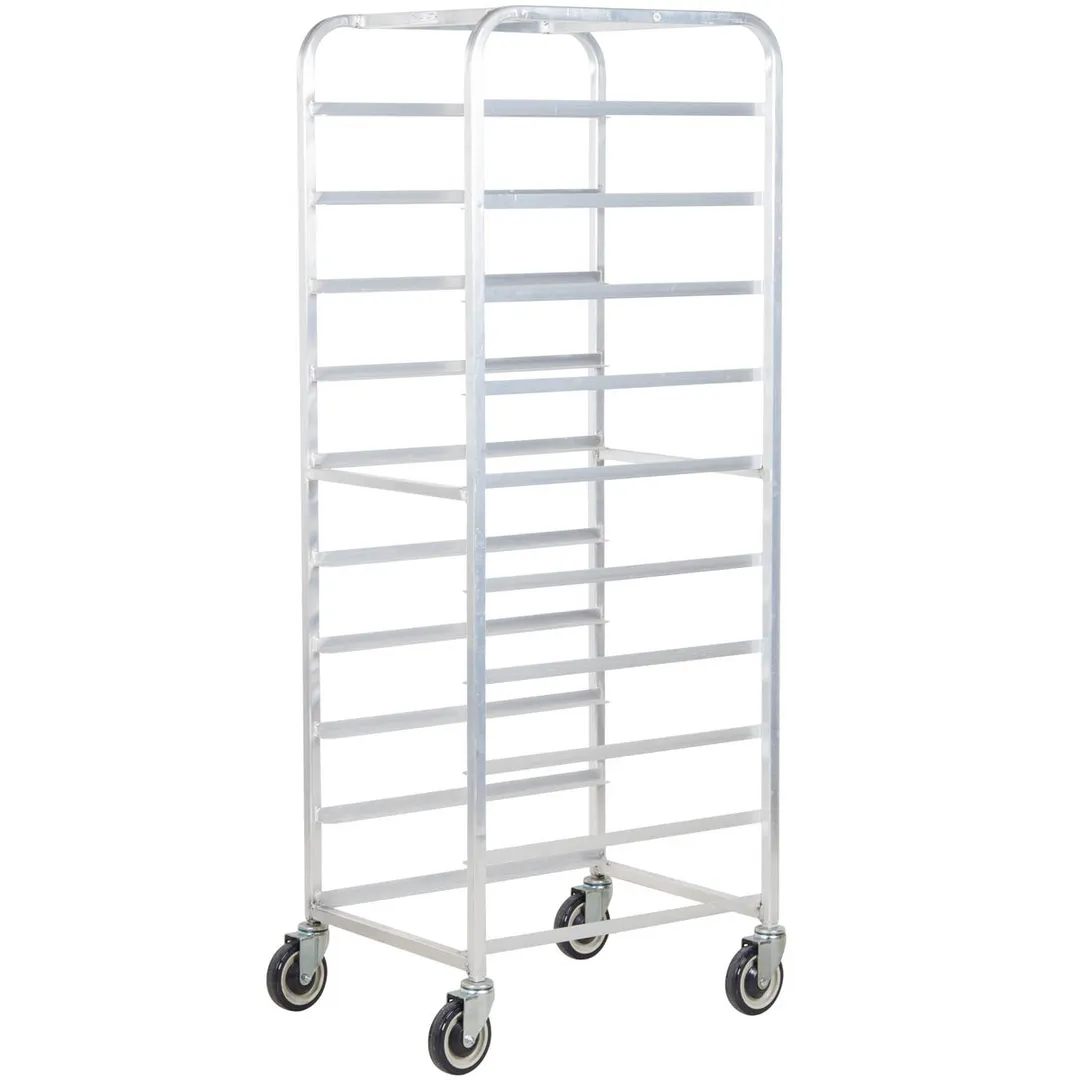 Winholt AL-1810B 10 Pan Full Height Mobile End Load Aluminum Bun / Sheet Pan Rack