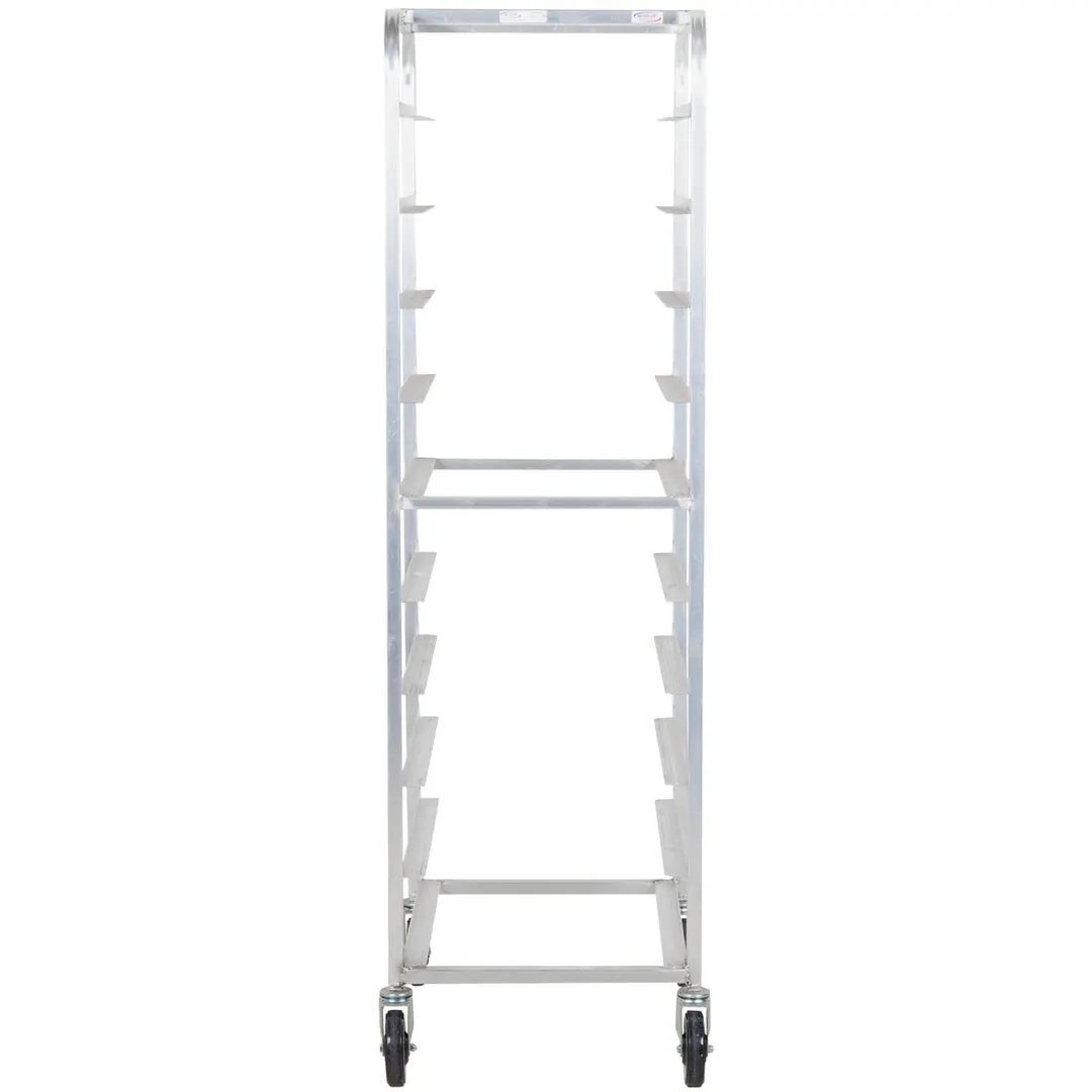 Winholt AL-1810B 10 Pan Full Height Mobile End Load Aluminum Bun / Sheet Pan Rack
