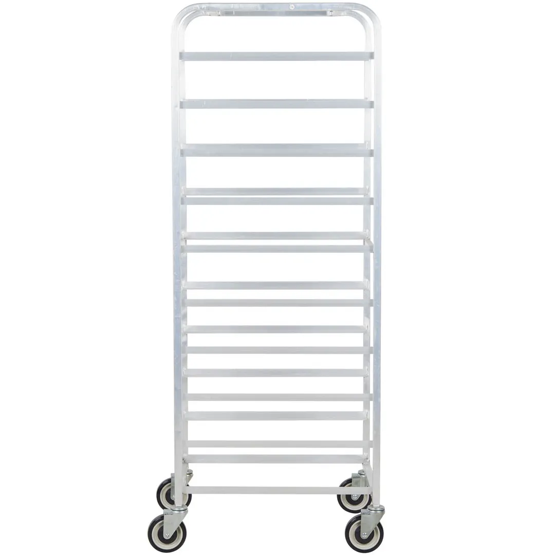 Winholt AL-1810B 10 Pan Full Height Mobile End Load Aluminum Bun / Sheet Pan Rack
