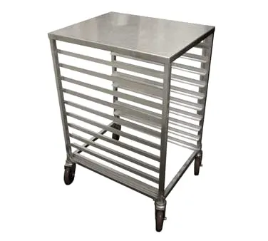 Winholt AL-1810H-SSTOP 10 Pan Half Size Mobile End Load Aluminum Bun / Sheet Pan Rack