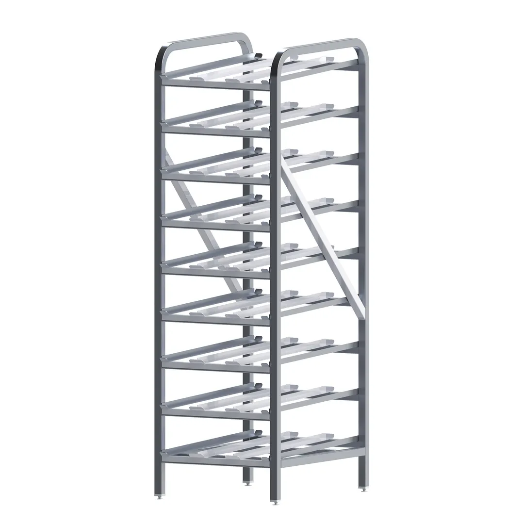 Winco ALCR-9 Aluminum Full Size Stationary Can Storage Rack