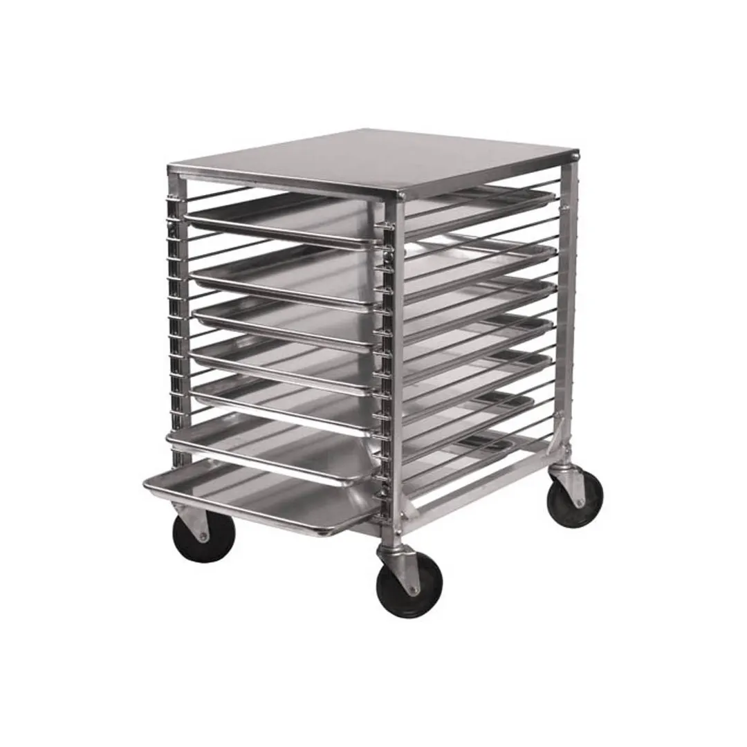Winco ALRK-15 Front-Loading Aluminum Sheet Pan Rack with Wire Slides - 15 Tier