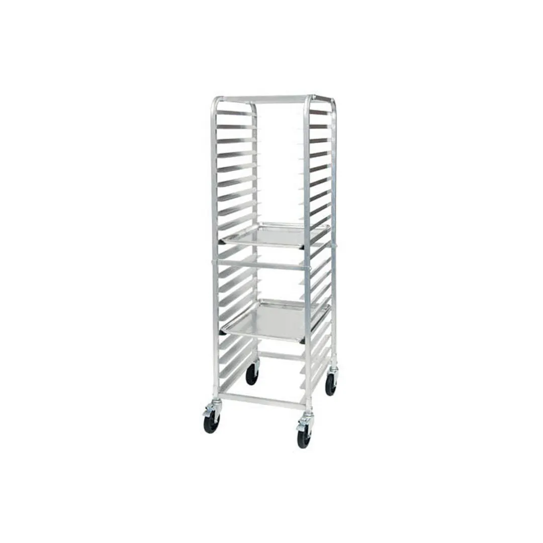 Winco ALRK-20BK Unassembled End Load Full Height Bun / Sheet Pan Rack with Brake - 20 Pan