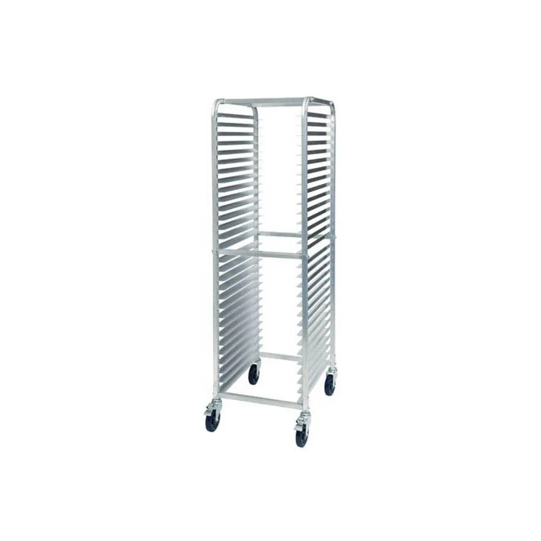 Winco ALRK-30BK Unassembled End Load Full Height Bun / Sheet Pan Rack with Brakes - 30 Pan