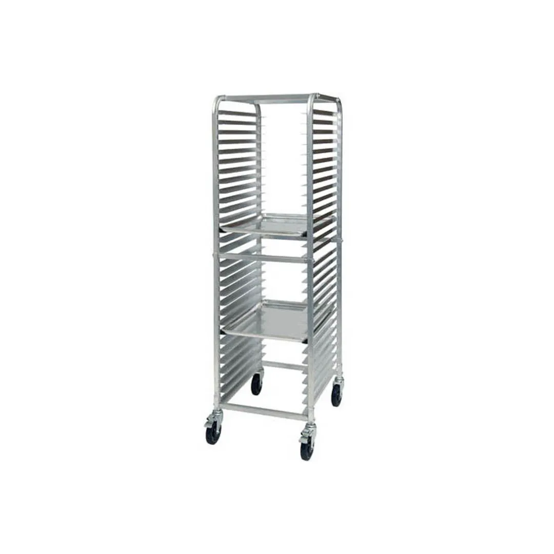 Winco ALRK-30BK Unassembled End Load Full Height Bun / Sheet Pan Rack with Brakes - 30 Pan