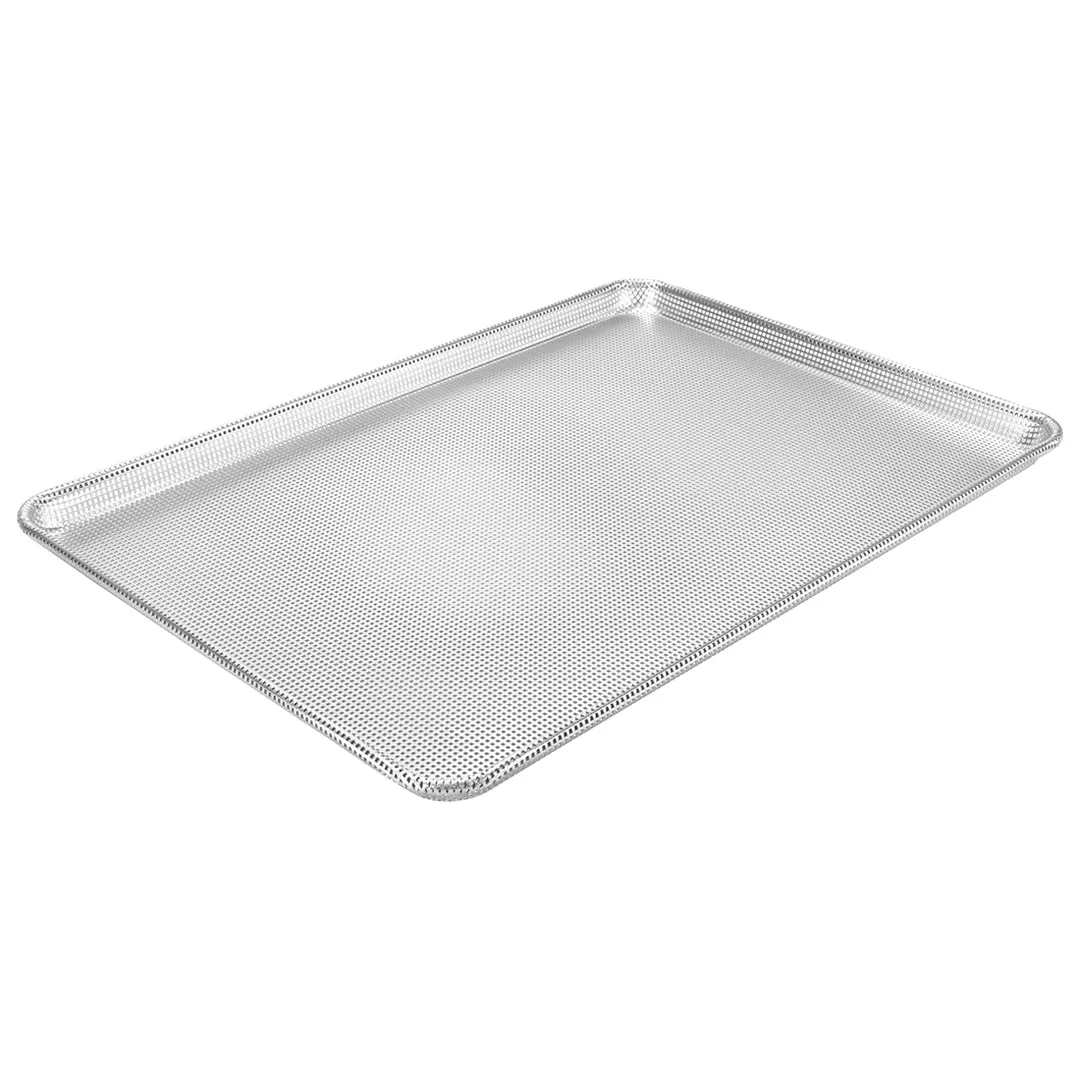 Winco ALXN-1826P 18" x 26" Full Size Glazed Perforated Aluminum Sheet Pan, 16 gauge