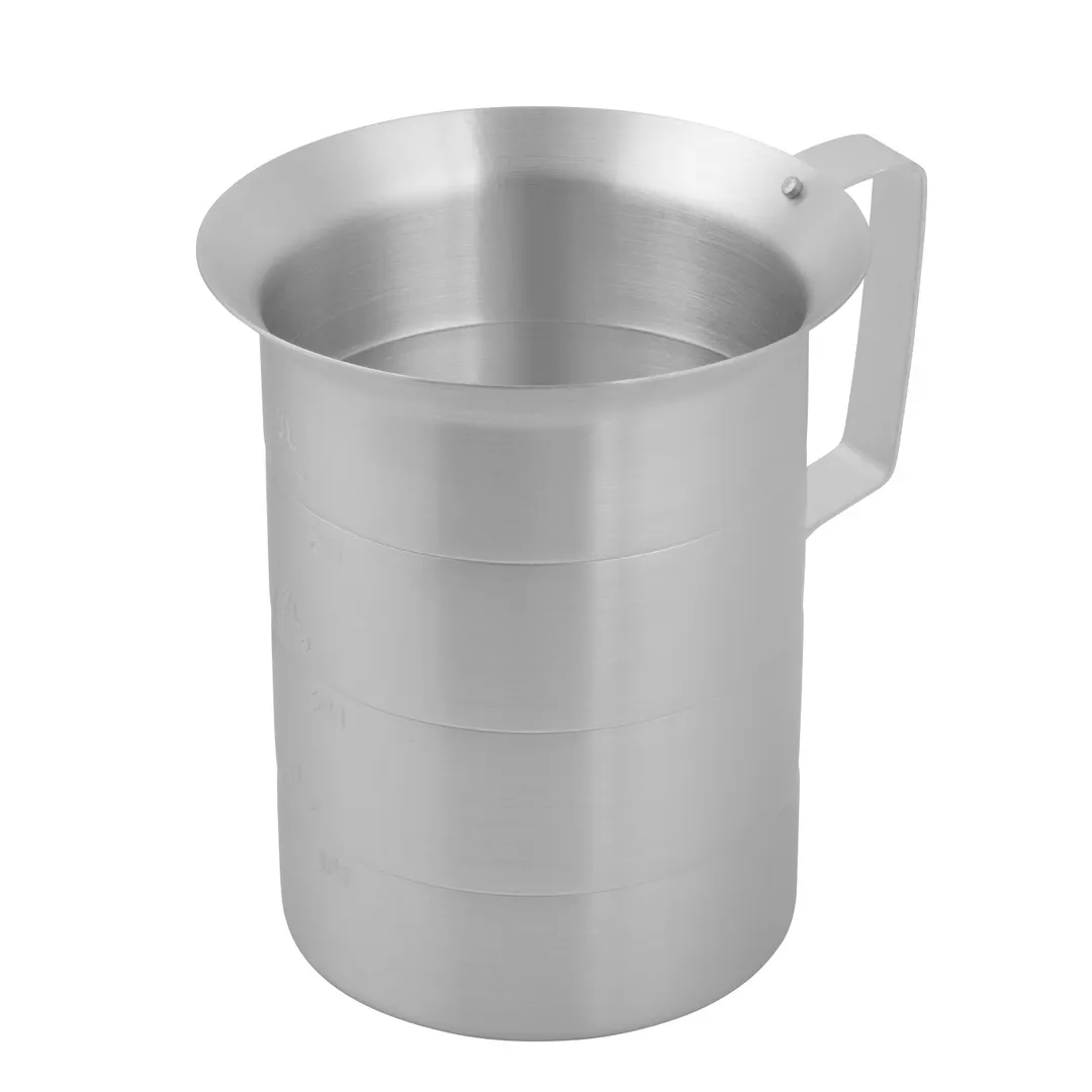 Winco AM-4 Measuring Cup, 4 qt. Capacity, Aluminum