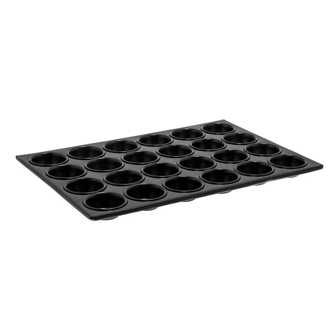 Winco AMF-24NS Aluminum 24 Cup Non-Stick Muffin Pan, 20-1/2"L x 14"W pan / PFOA-free