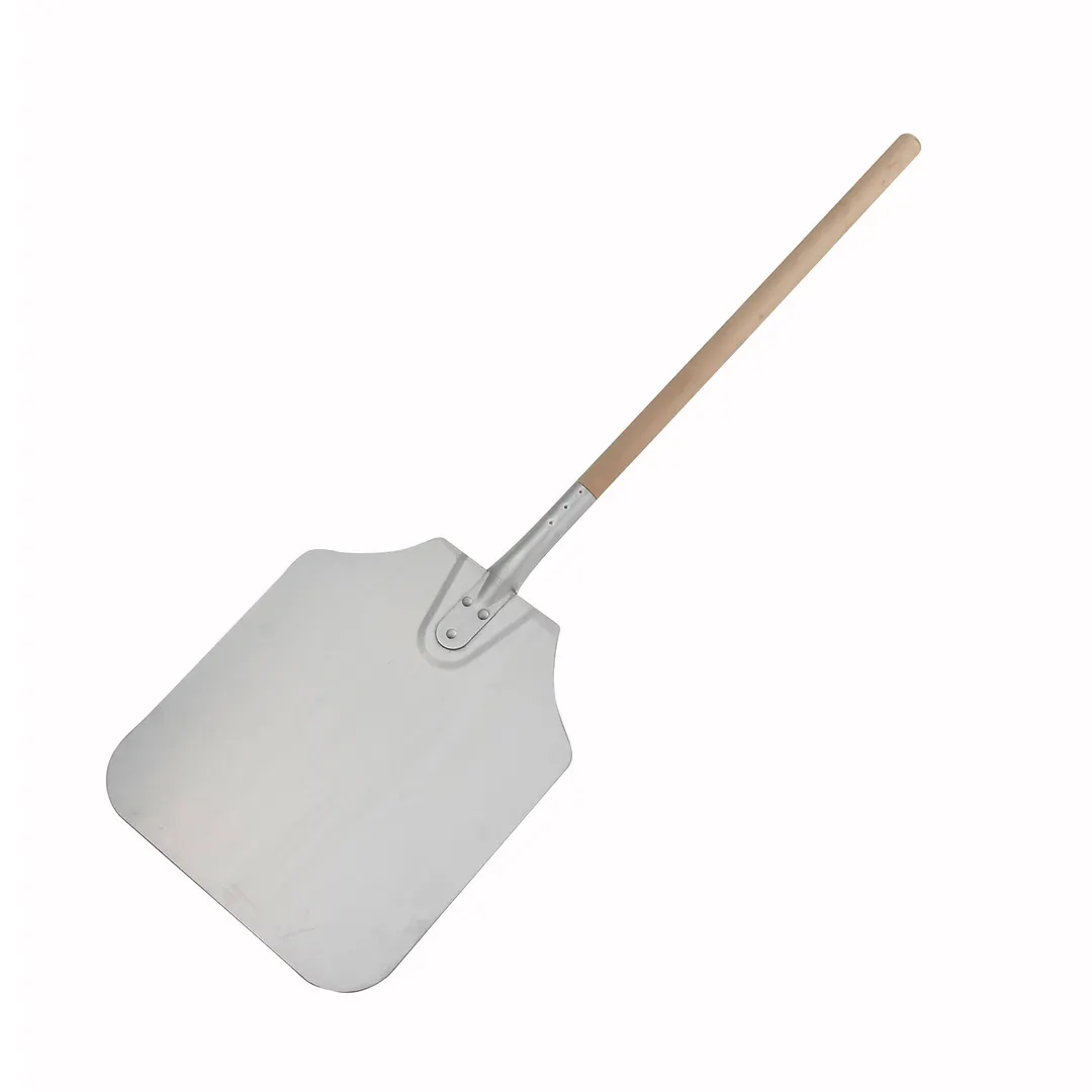 Winco APP-36 Aluminum 36" Pizza Peel with Wood Handle - 12" × 14" Blade