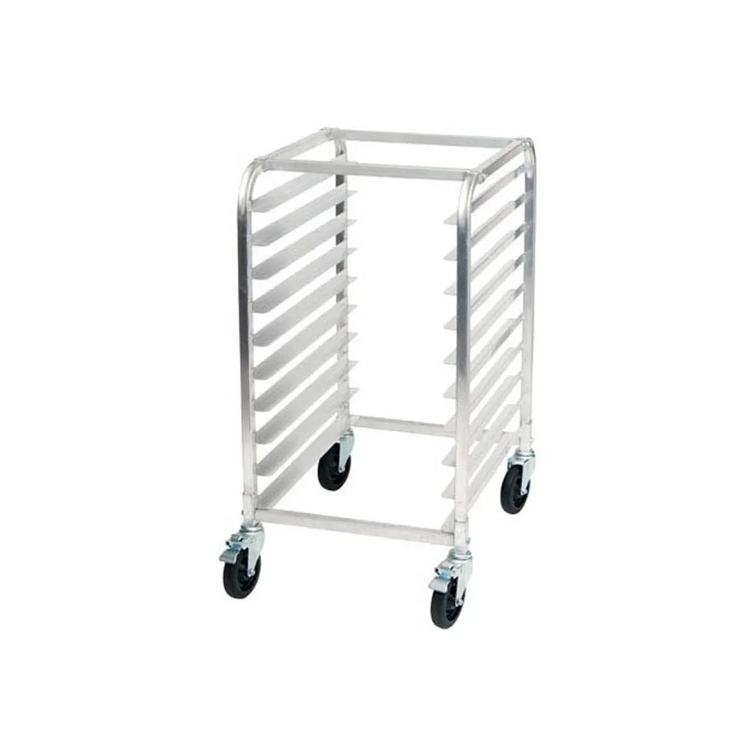 Winco AWRK-10 Aluminum 10 Tier 38-3/4" Welded Bun Pan Rack - Mobile