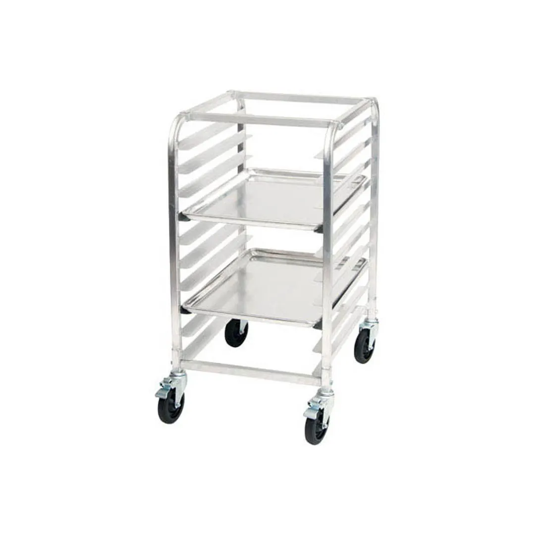 Winco AWRK-10 Aluminum 10 Tier 38-3/4" Welded Bun Pan Rack - Mobile