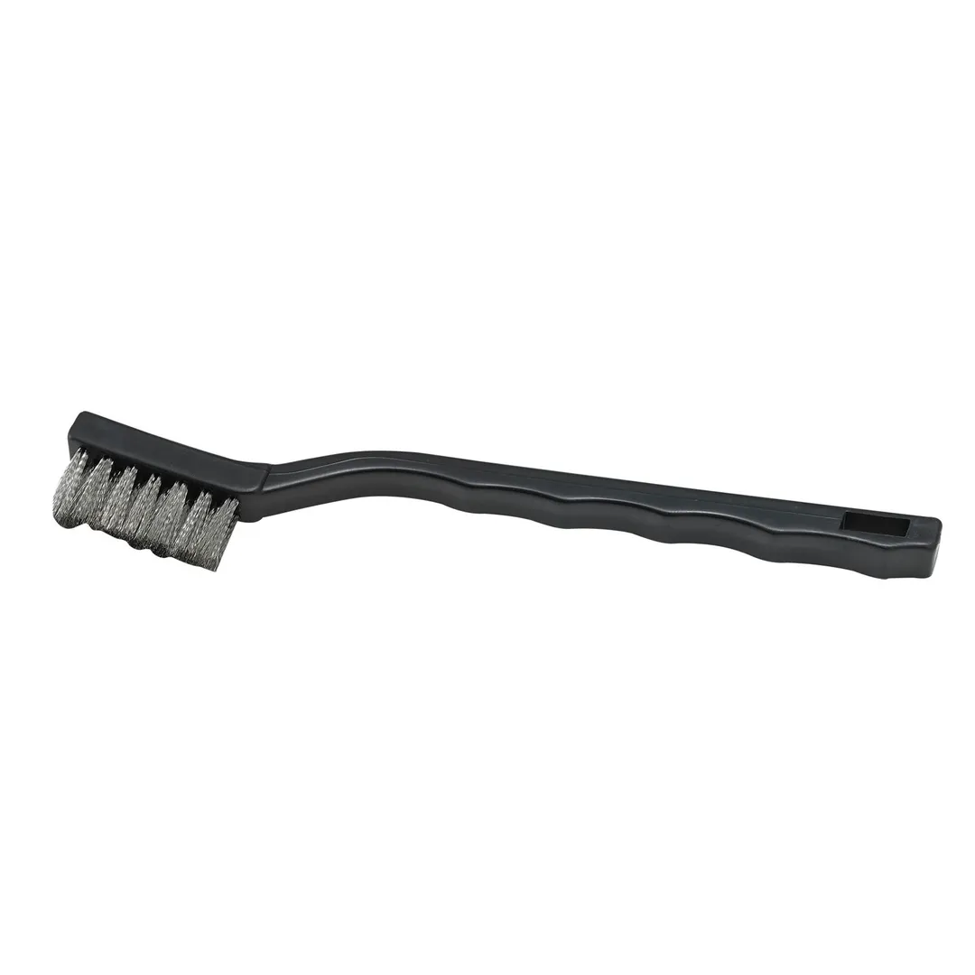 Winco BR-7S 7" Toothbrush Style Utility Brush with Stainless Steel Bristles