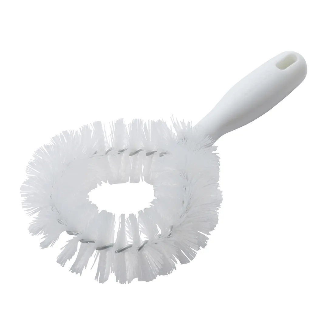 Winco BRV-10 9-1/4" White Vegetable Brush with Polyester Bristles