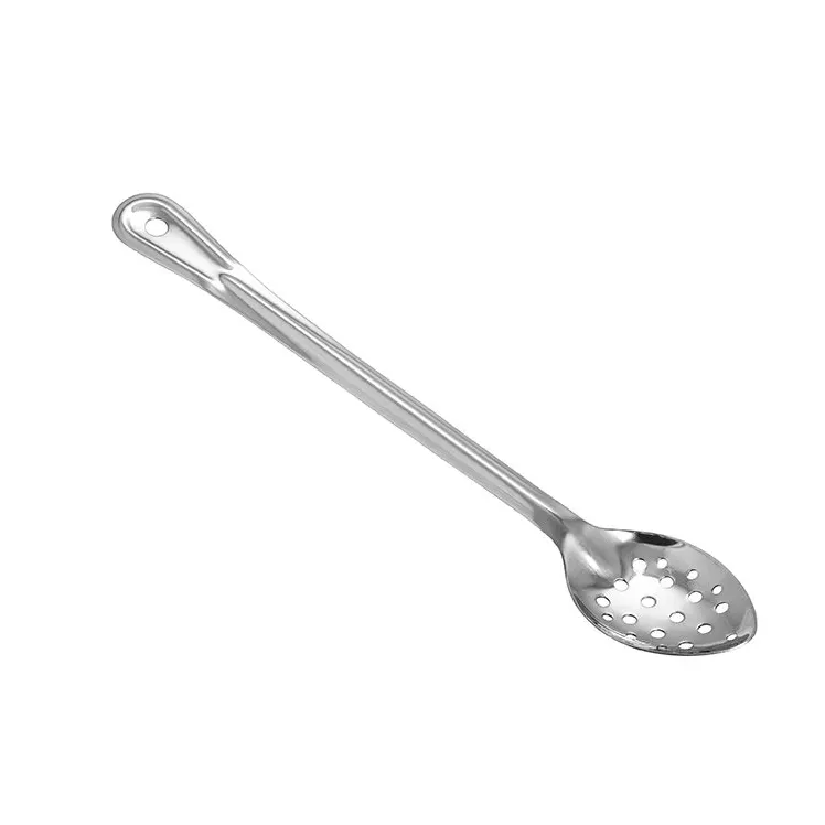 Winco BSPT-15 15" Perforated Stainless Steel Basting Spoon with 1.2 Mm Stainless Steel