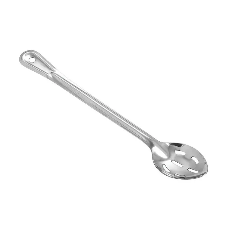 Winco BSST-15 15" Slotted Stainless Steel Basting Spoon with 1.2 mm Stainless Steel
