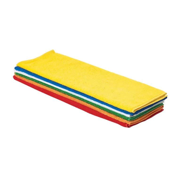Winco BTM-16AC Towel Set, 16" x 16" Microfiber Cleaning Cloth, Multi‑Color – 1/Pack