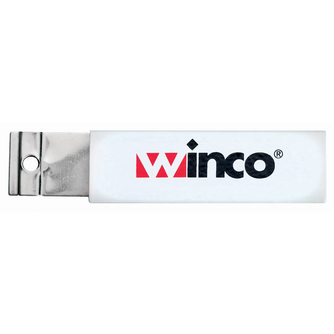 Winco BXC-4 Retractable Box Cutter, 4" Blade, Metal Safety Sleeve, Stainless Steel, - 1 Dozen