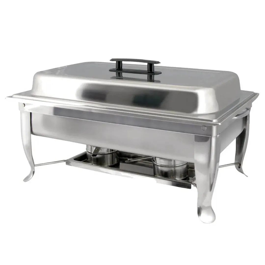 Winco C-1080 8 qt. Stainless Steel Oblong Chafer Bellaire Line