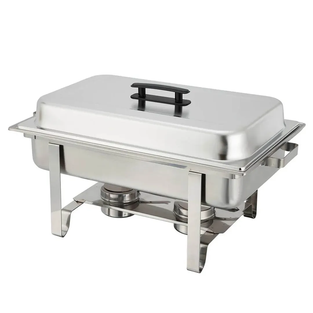 Winco C-3080B Polished Eco Newburg 8 qt. Chafer with Stand