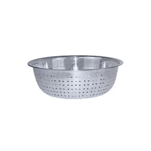 Winco CCOD-13S 13" Stainless Steel Chinese Colander with 2.5 MM Holes
