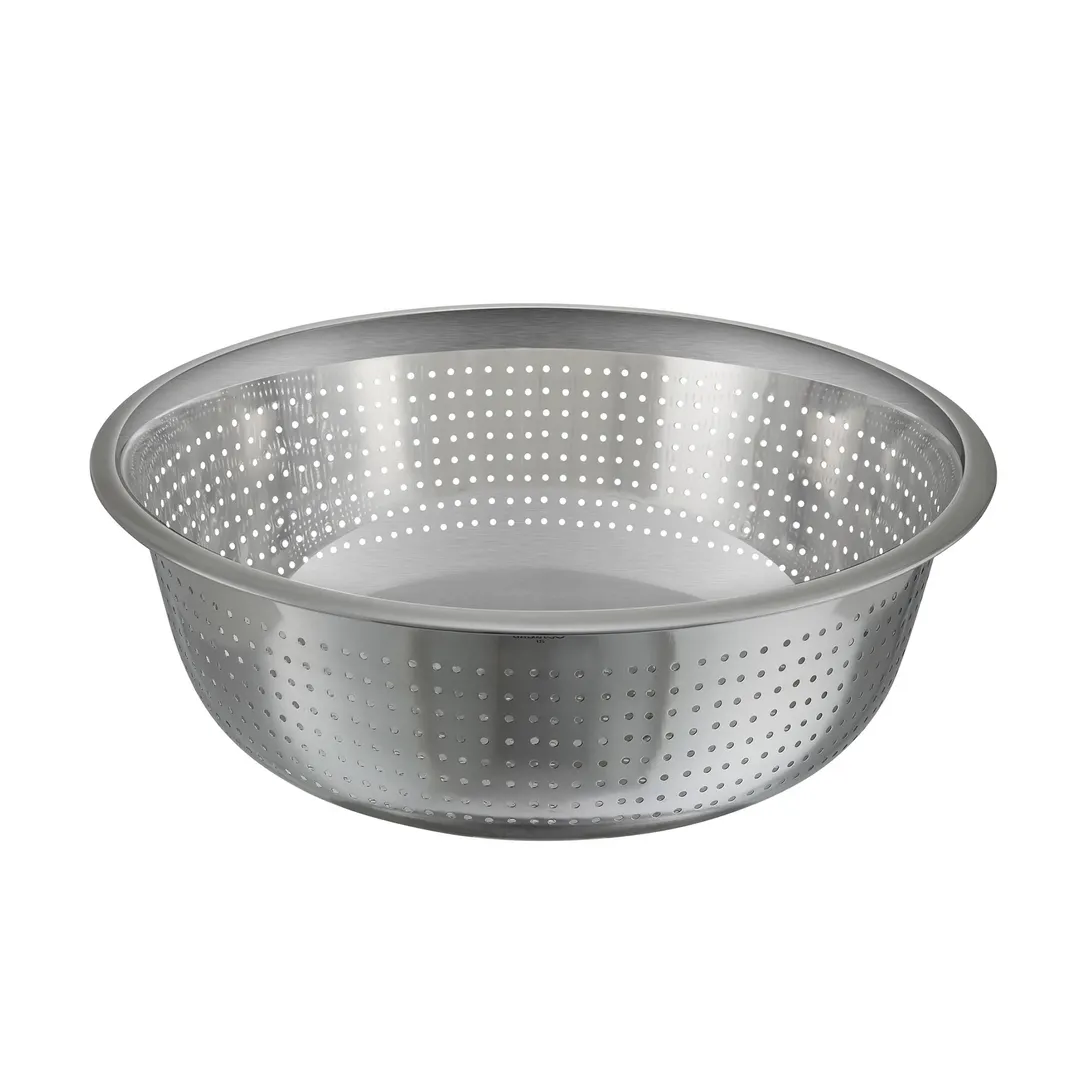 Winco CCOD-15S 15" Stainless Steel Chinese Colander with 2.5 MM Holes