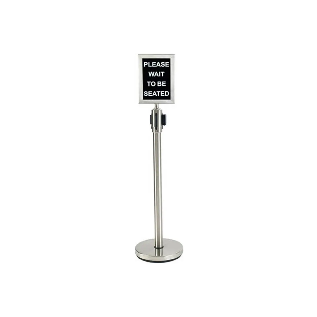 Winco CGS-38K, 35 1/2" Stanchion Post w/ 68" Retractable Belt