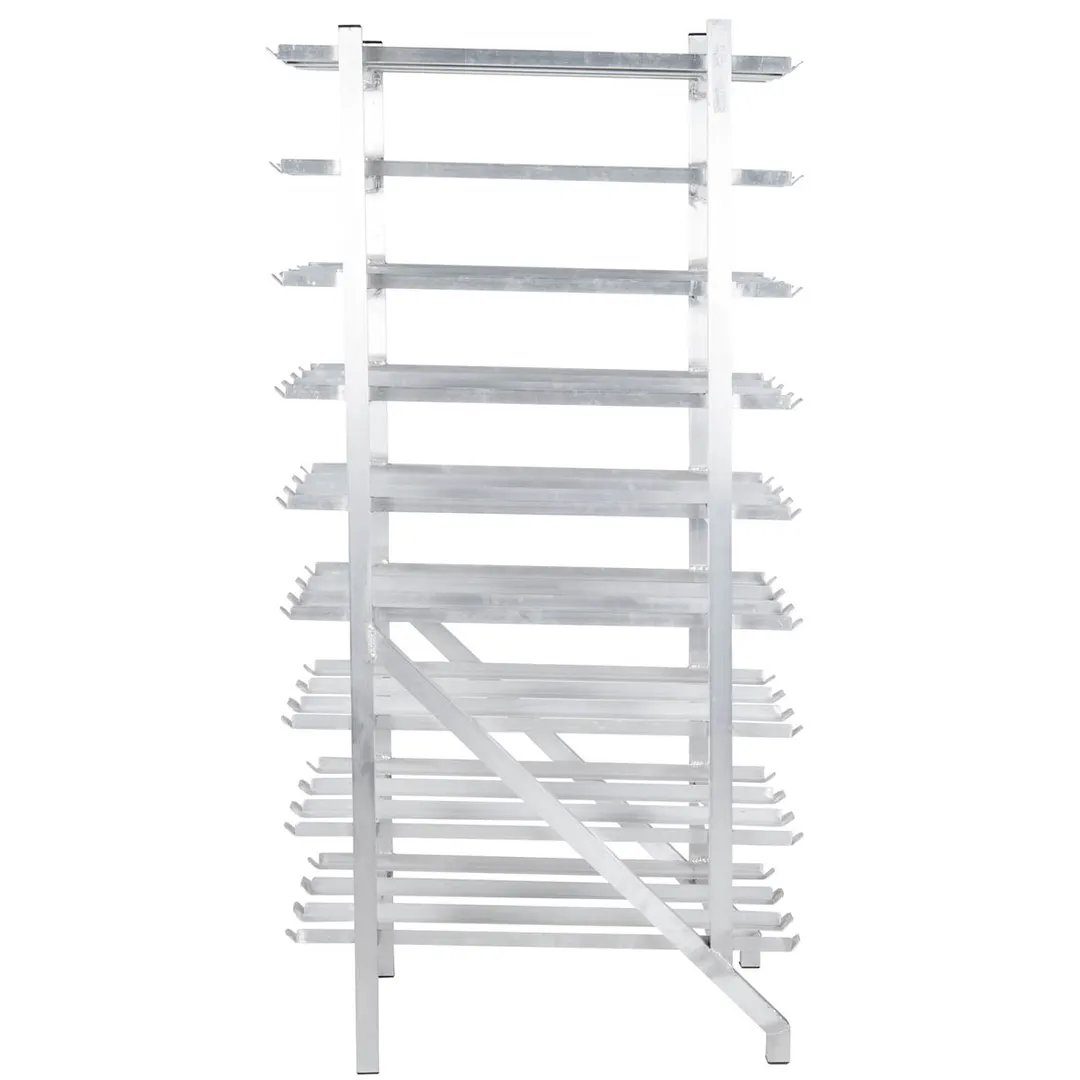 Winholt CR-162AJ Full Size Aluminum Stationary Can Storage Rack with 162 #10 or 216 #5 Cans Capacity