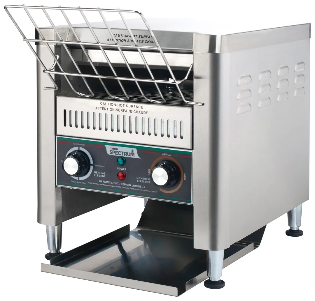 Winco ECT-300 Spectrum™ Electric Conveyor Toaster, 120V, 300 Slices per Hour
