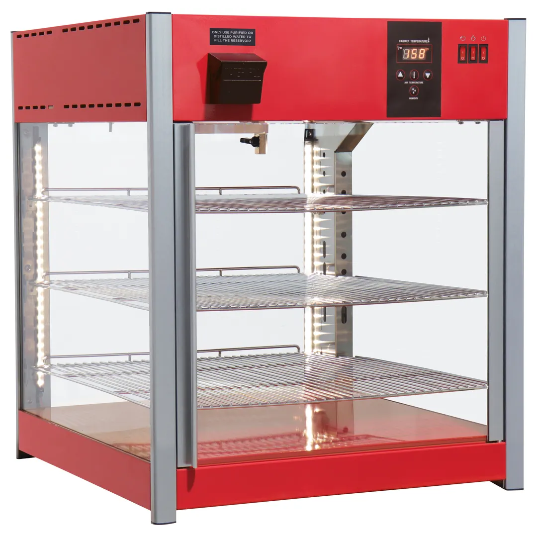 Winco EDM-1PT Electric Display Merchandiser, Red, Pass Through Warmer, 120V, 1500W