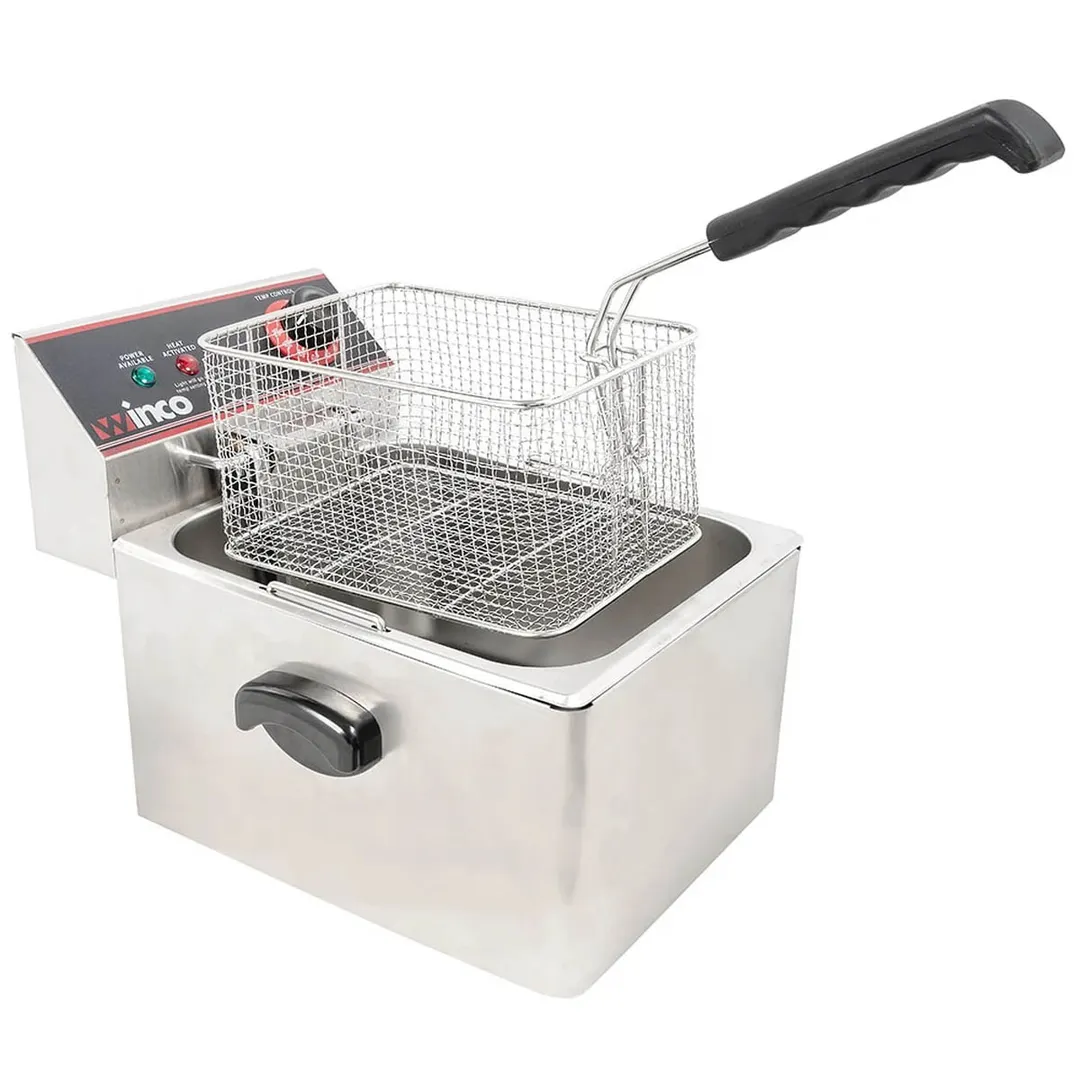 Winco EFS-16 16 lb. Single Well Electric Countertop Fryer